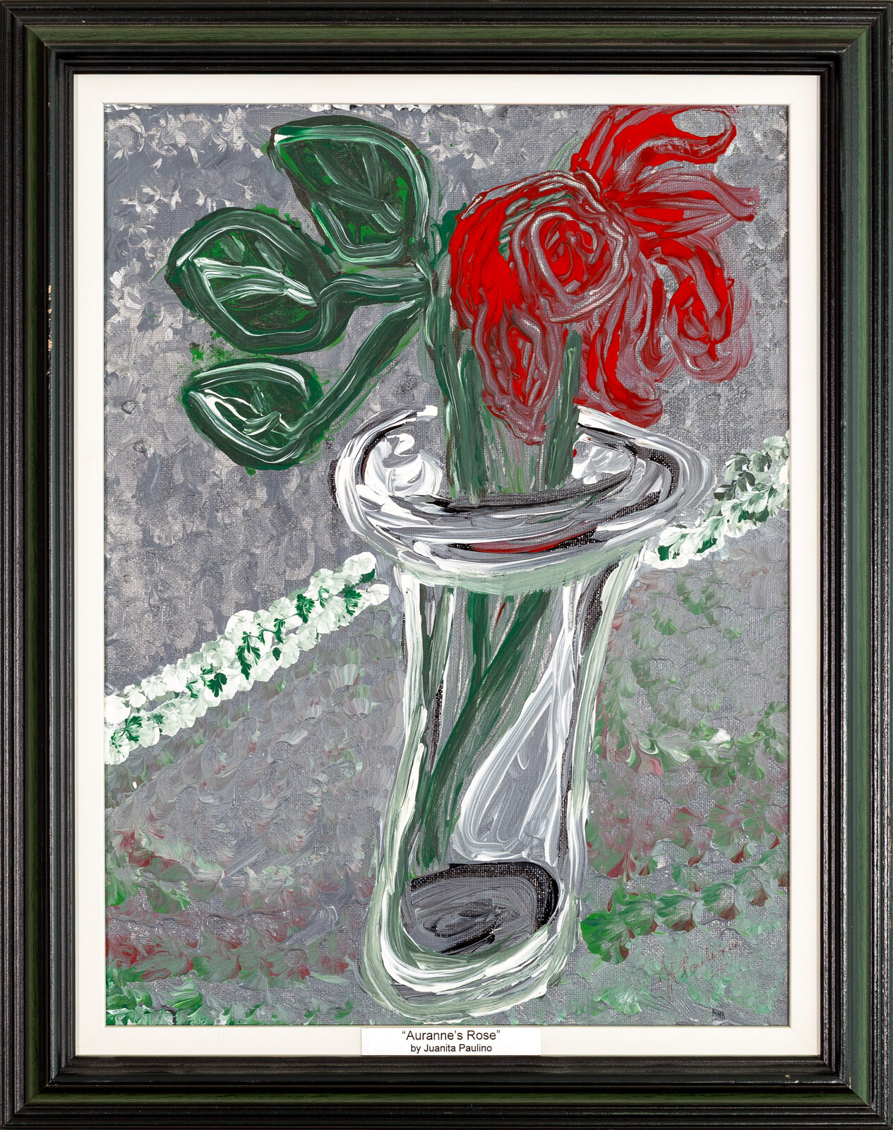 Auranne's Rose — abstract painting by Juanita Paulino