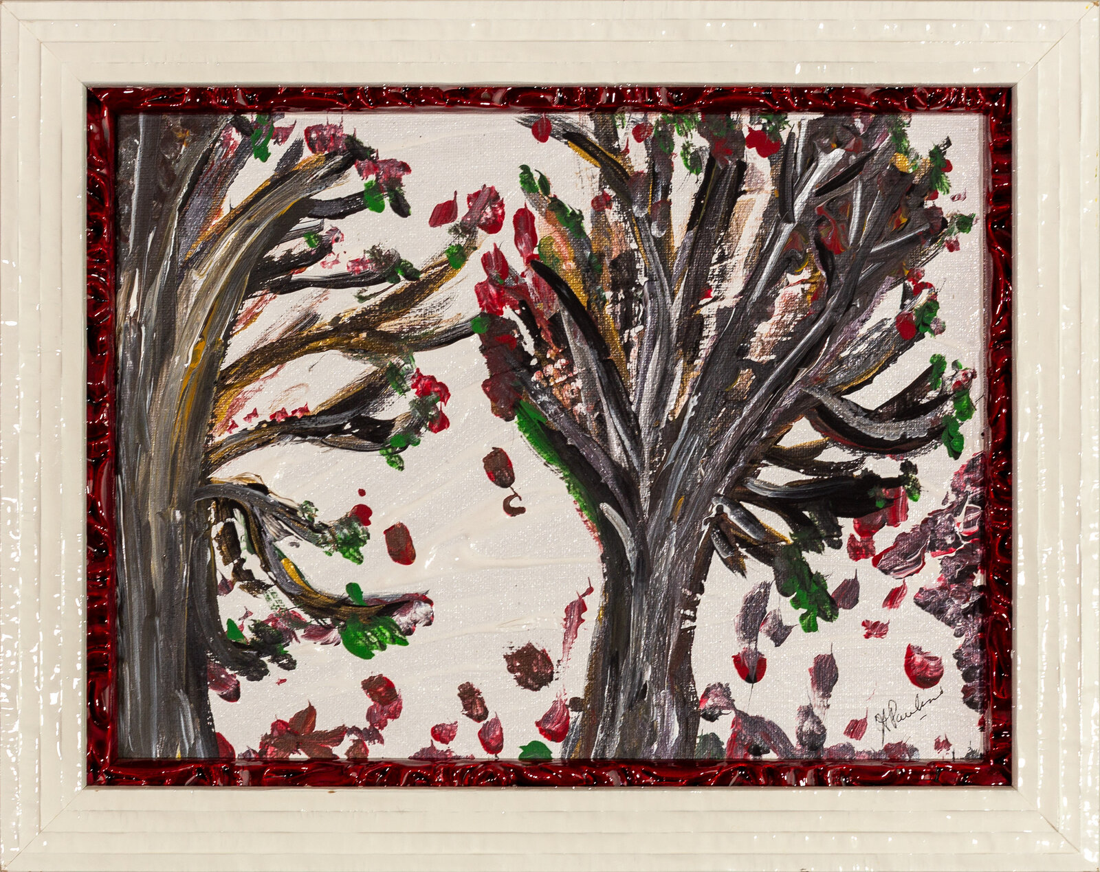 Frozen Cherries — abstract painting by Juanita Paulino