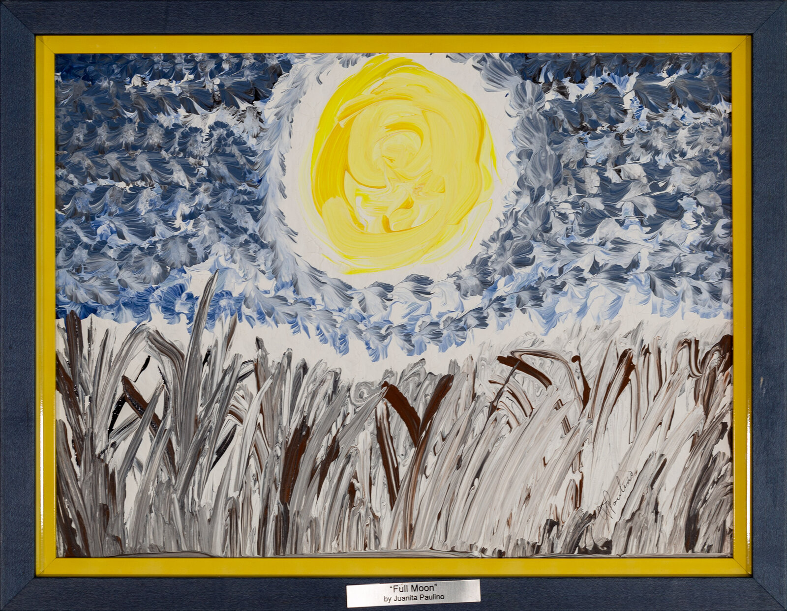 Full Moon — abstract painting by Juanita Paulino
