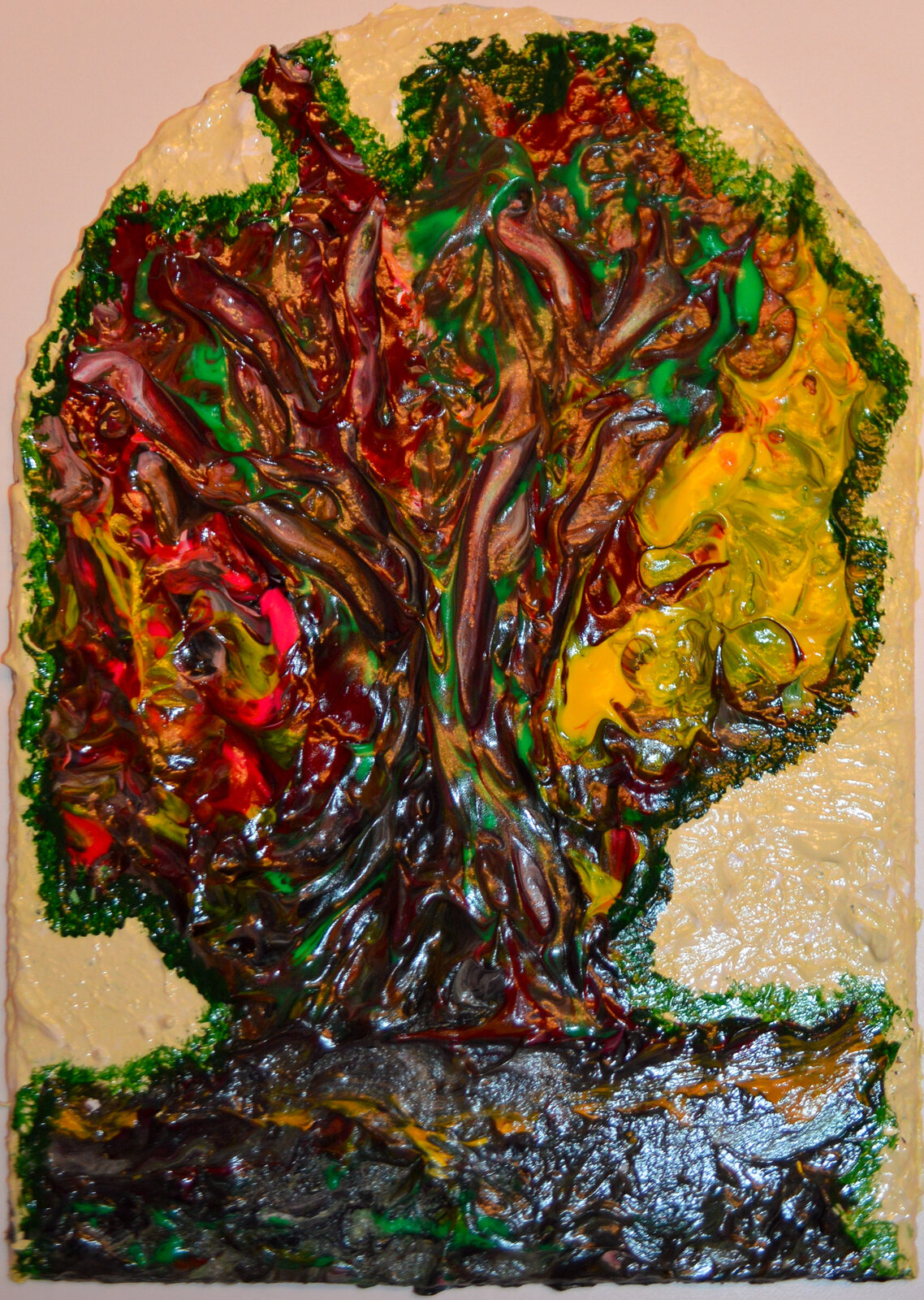 Morning Buzz — abstract painting by Juanita Paulino