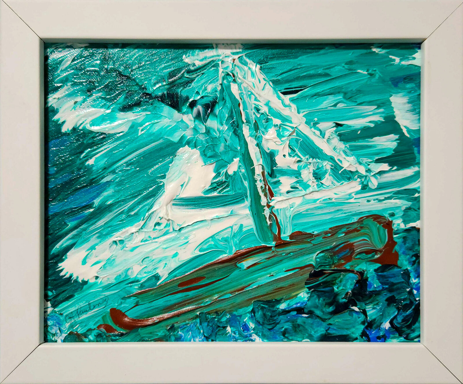 Sail Away — abstract painting by Juanita Paulino