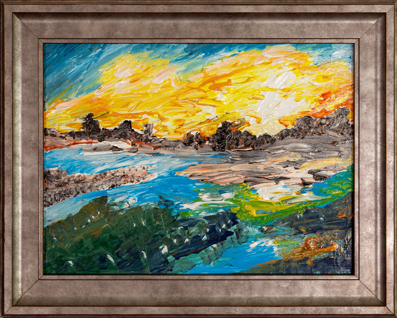 Sunset's Glory — abstract painting by Juanita Paulino