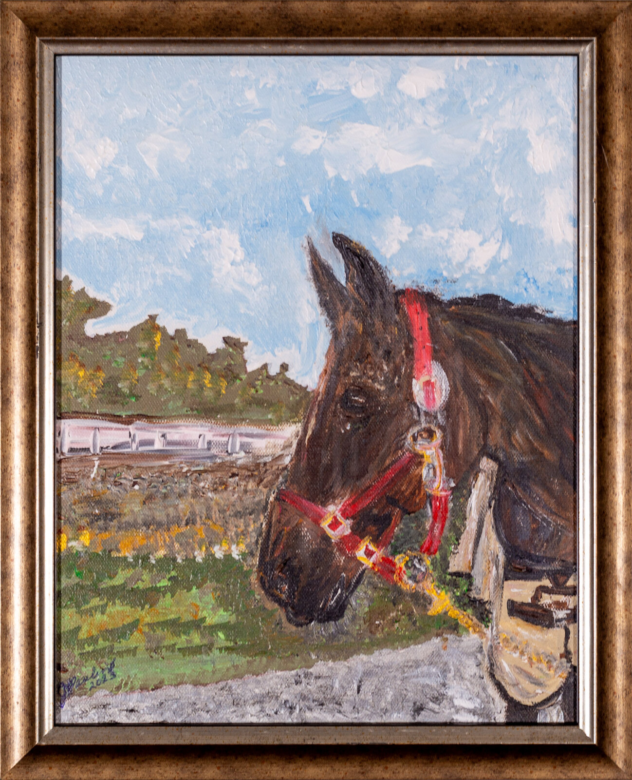 The Horse — abstract painting by Juanita Paulino