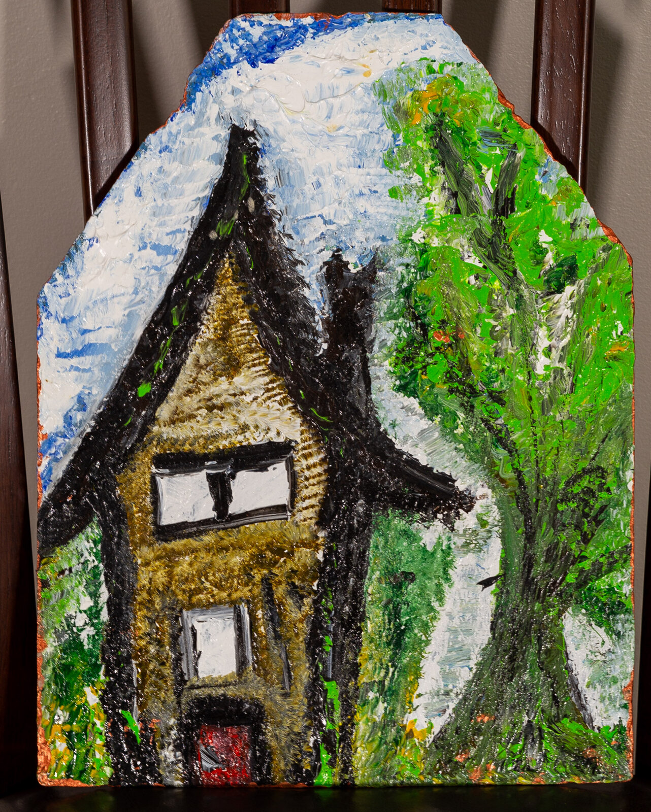 The House — abstract painting by Juanita Paulino