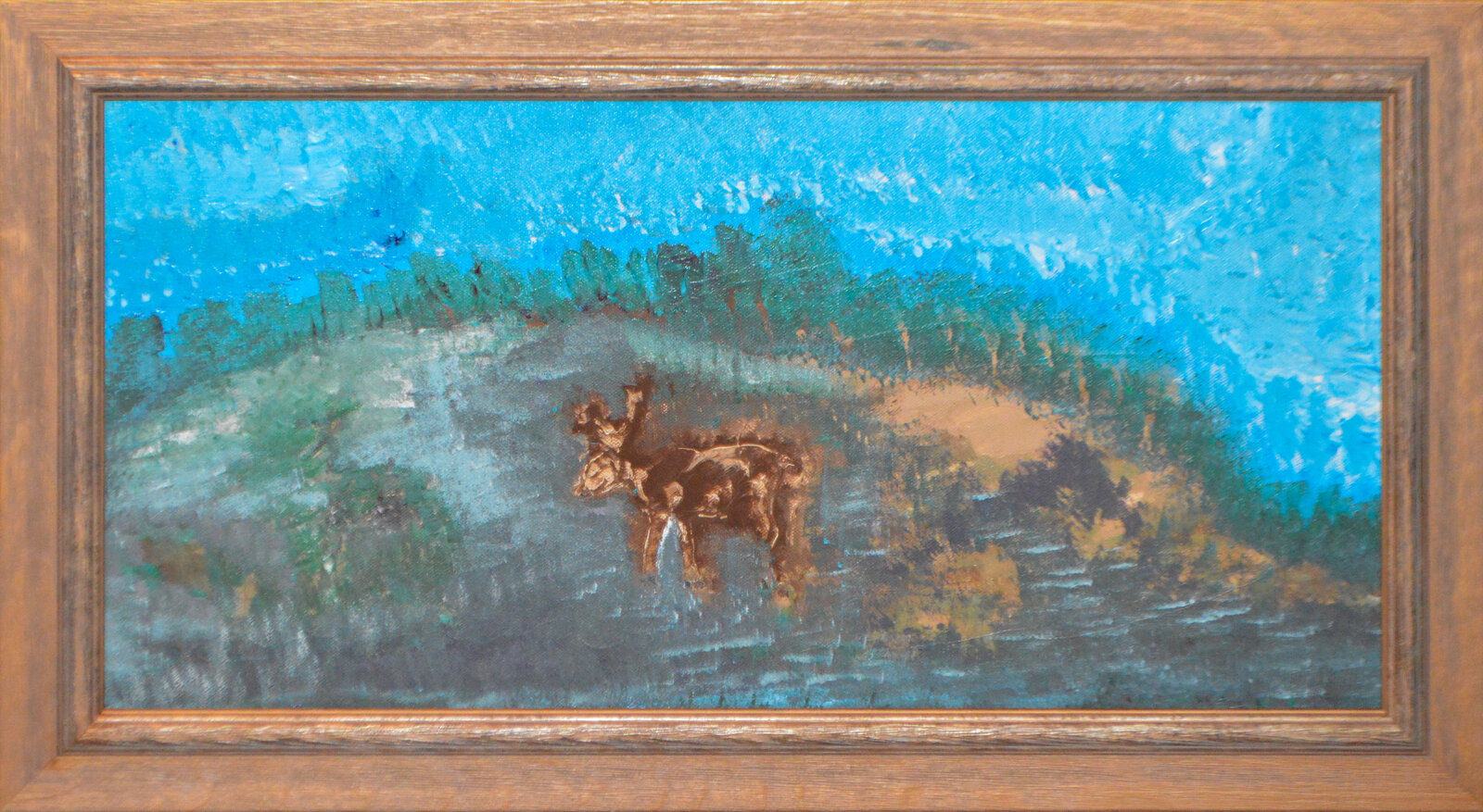 The Missing Caribou — abstract painting by Juanita Paulino
