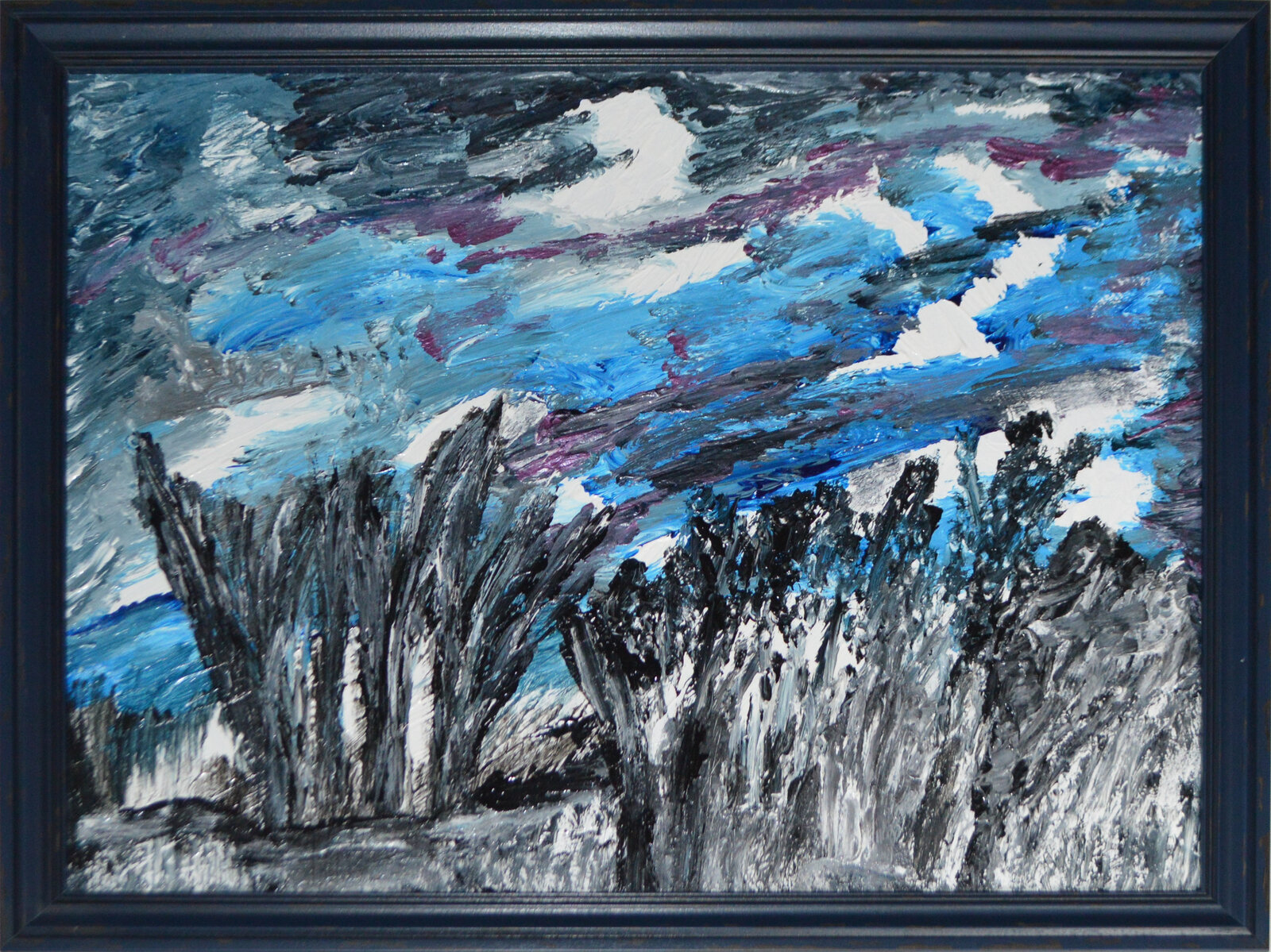 Winter's Storm — abstract painting by Juanita Paulino